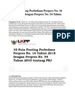 10 Poin Penting Perbedaan Perpres No 16 2018 Dengan 54 2010