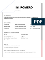 Joseph M. Romero: Objectives