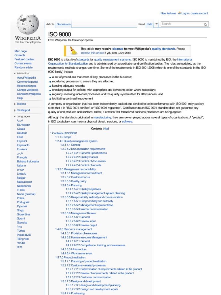 ISO Standards | PDF | Iso 9000 | Quality Management System