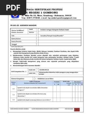 02 Fr Apl 02 2018 Klaster Instalasi Jaringan Komputer Berbasis Kabel Doc