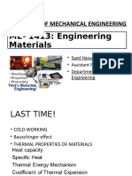 ME-1413: Engineering Materials: Department of Mechanical Engineering