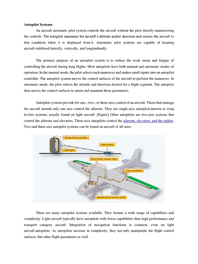 Autopilot | Download Free PDF | Servomechanism | Aircraft Flight ...