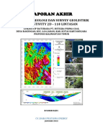 Laporan Akhir Pemetaan Geologi dan Survey Geolistrik PT. Integra Prima Coal