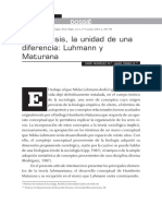 Autopoiesis, la unidad de una diferencia Luhmann y Maturana.pdf