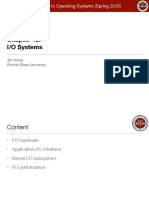 Introduction to Operating Systems I/O Systems Chapter