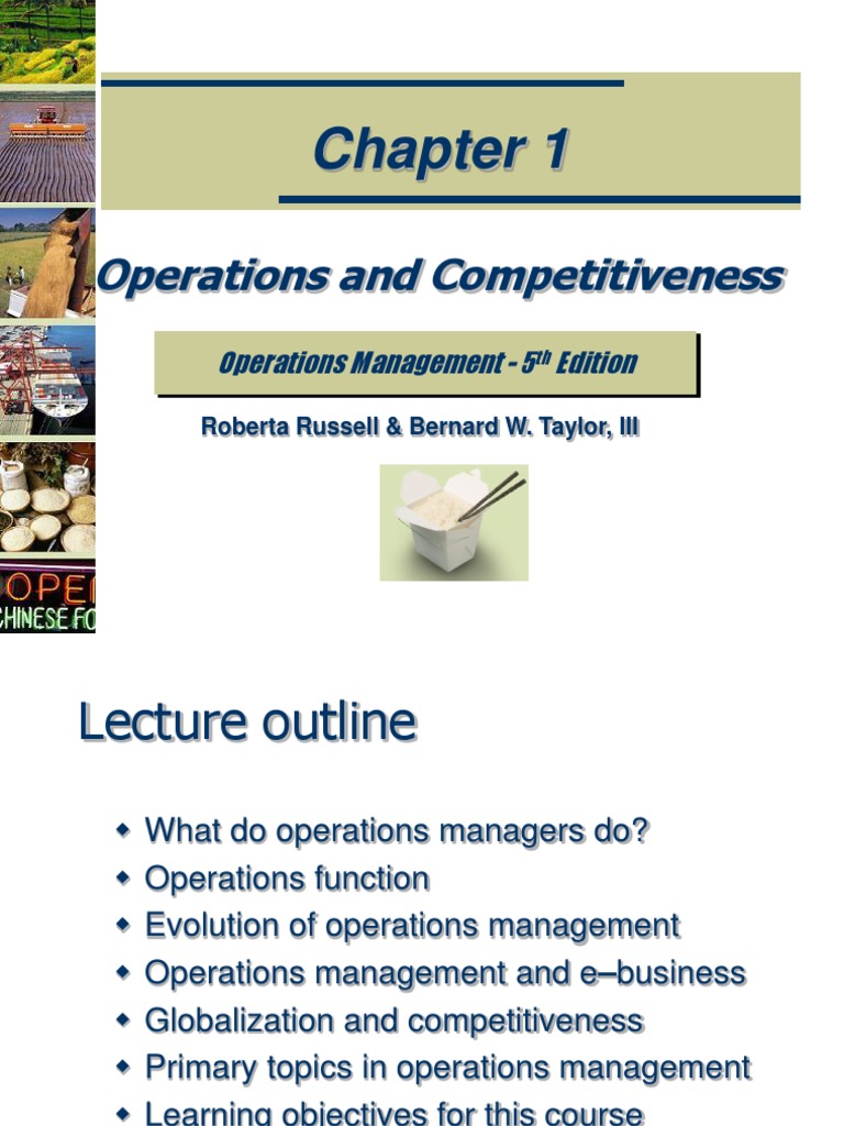 Operations Management and Global Competitiveness | PDF | Operations ...