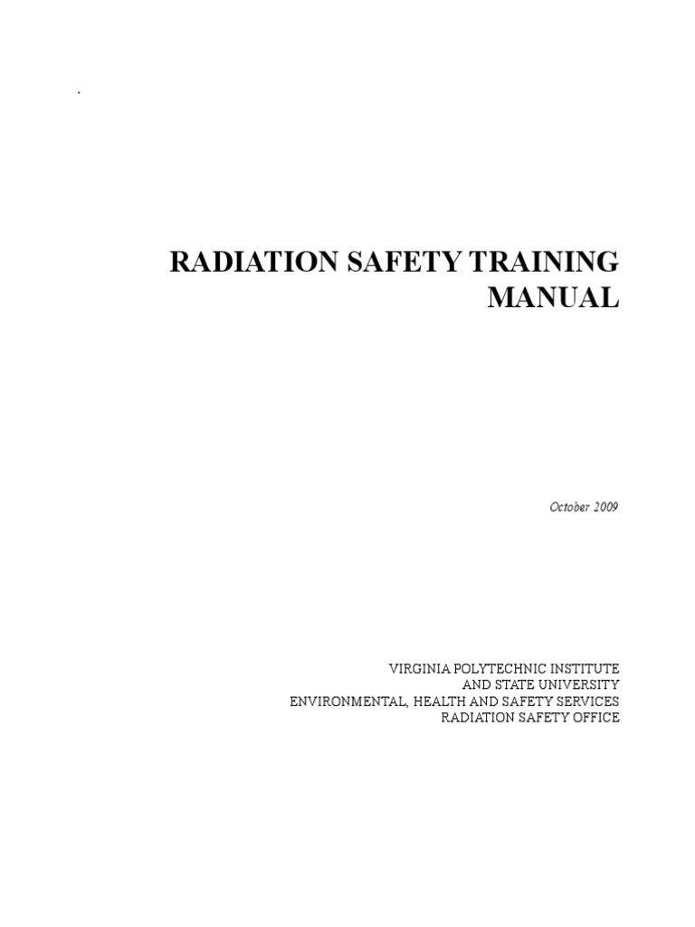 Radiation Safety Training Manual PDF Radioactive Decay Neutron