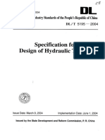 DLT 5195 Specification For Design of Hydraulic Tunnels