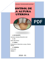 Control de la altura uterina durante el embarazo