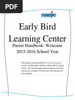Download Parent Handbook 2015 - 2016 by EarlyBirdLearningCenters SN37598406 doc pdf