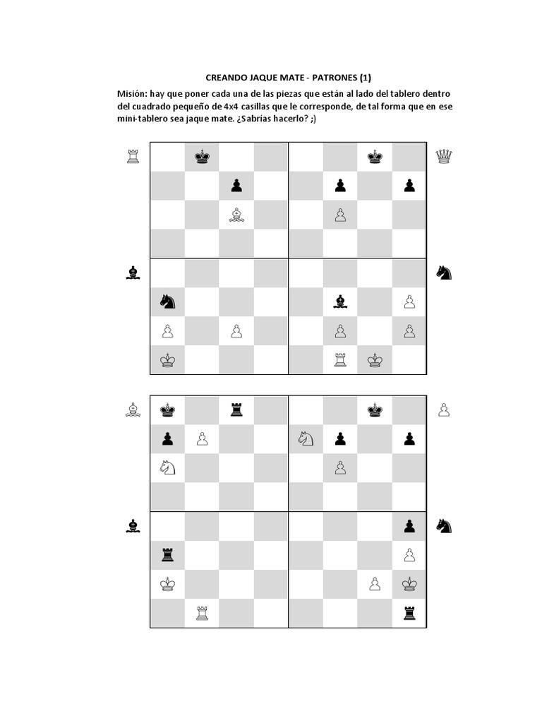 Creando Jaque Mate Patrones 1 PDF | PDF