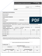 Request Form For Change in Portfolio Information: Re-Invest Provide Cash OR OR Issue Bonus Units Encash Bonus Units