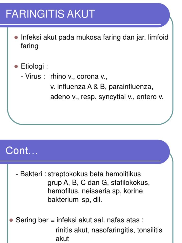 Faringitis: Penyebab dan Terapi | PDF | Kajian Bahasa Asing | Kesehatan ...