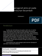 Laporan Pengaruh Jenis Air Pada Pertumbuhan Kecambah