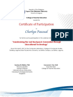 Cherlyn Pascual: Certificate of Participation