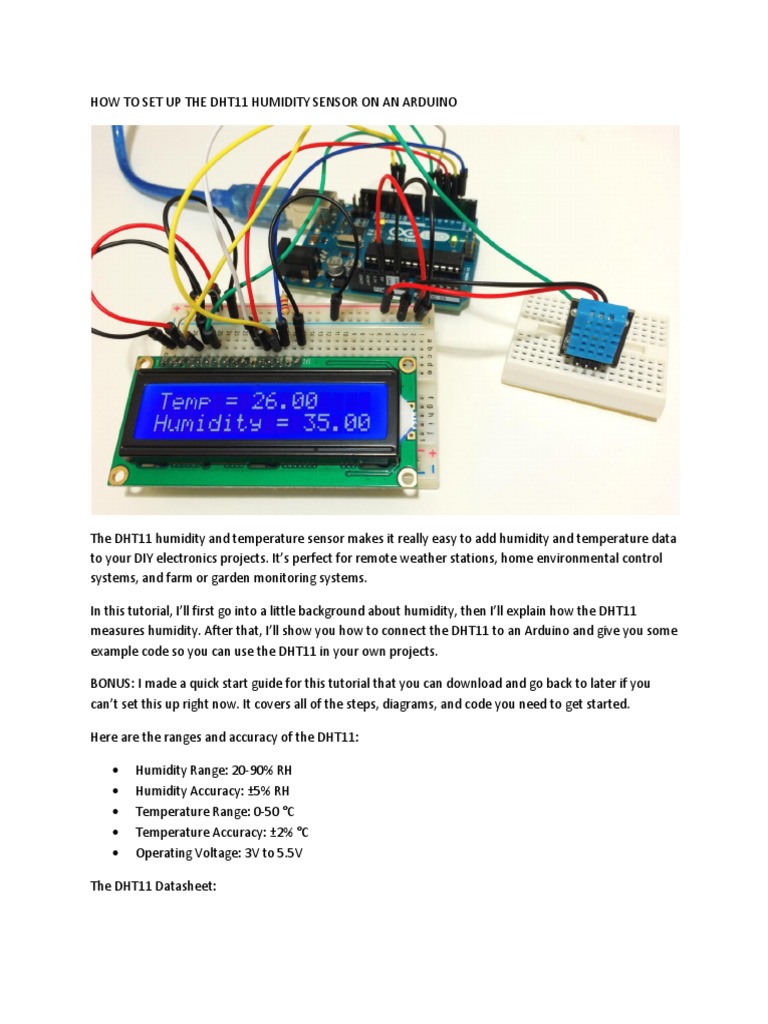 How to Set Up the DHT11 Humidity Sensor on an Arduino