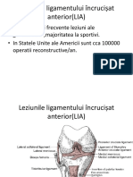 Leziunile Ligamentului Încrucișat Anterior