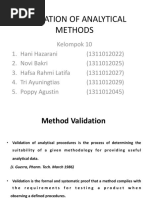 Validation of Analytical Methods