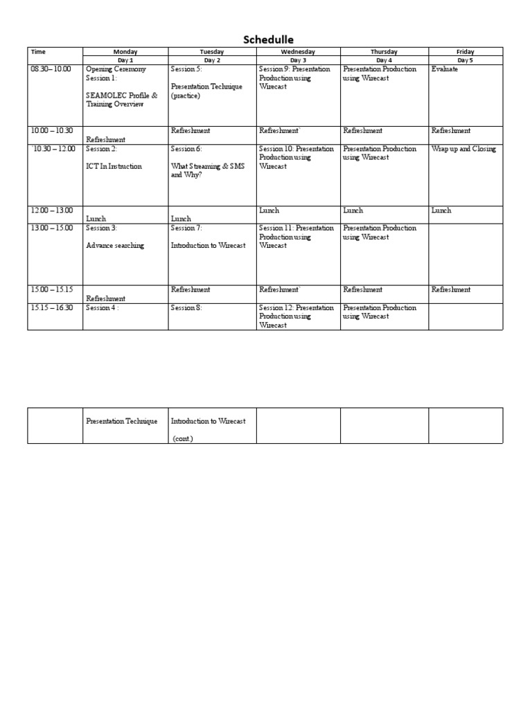 Schedulle | PDF