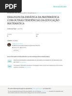 Dialogos Da Didatica Da Matematica Com o ;(Muito Bom)