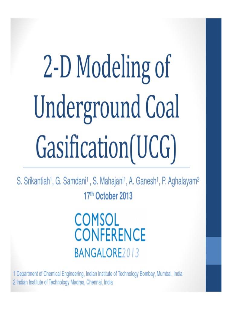 2D Modeling of Underground Coal Gasification | PDF | Chemical Reactions ...