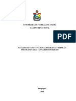 Análise Da Constitucionalidade Da Avaliação Psicológica