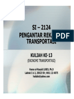 A Si 2124 Prt Kuliah 13 Ekonomi Transportasi Compatibility Mode