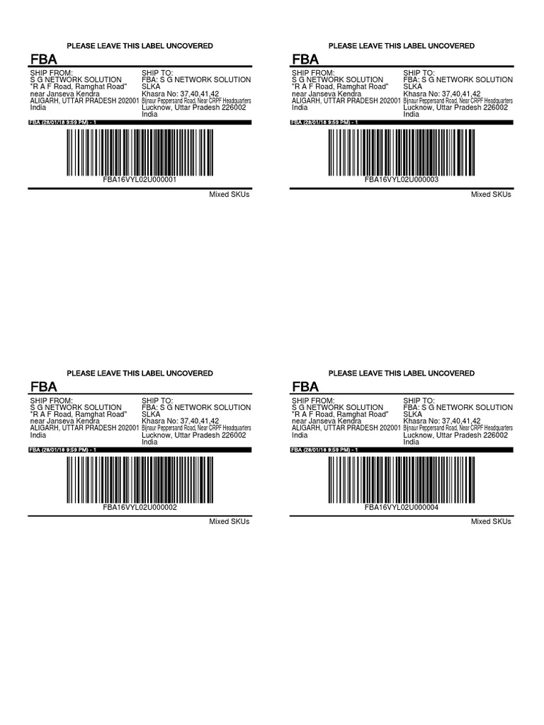 Box Label PDF