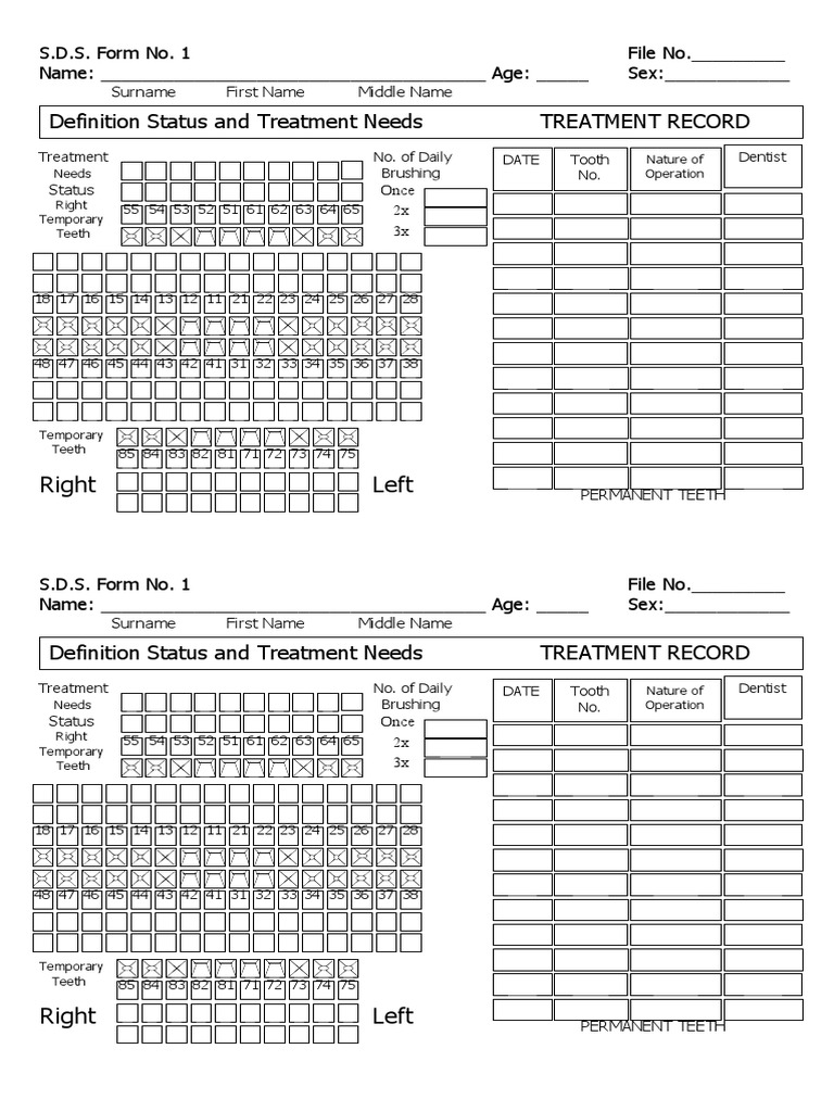 Dentist Form | PDF | Human Tooth | Dentistry