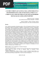A Matriz Curricular Nacional Para Ações Formativas