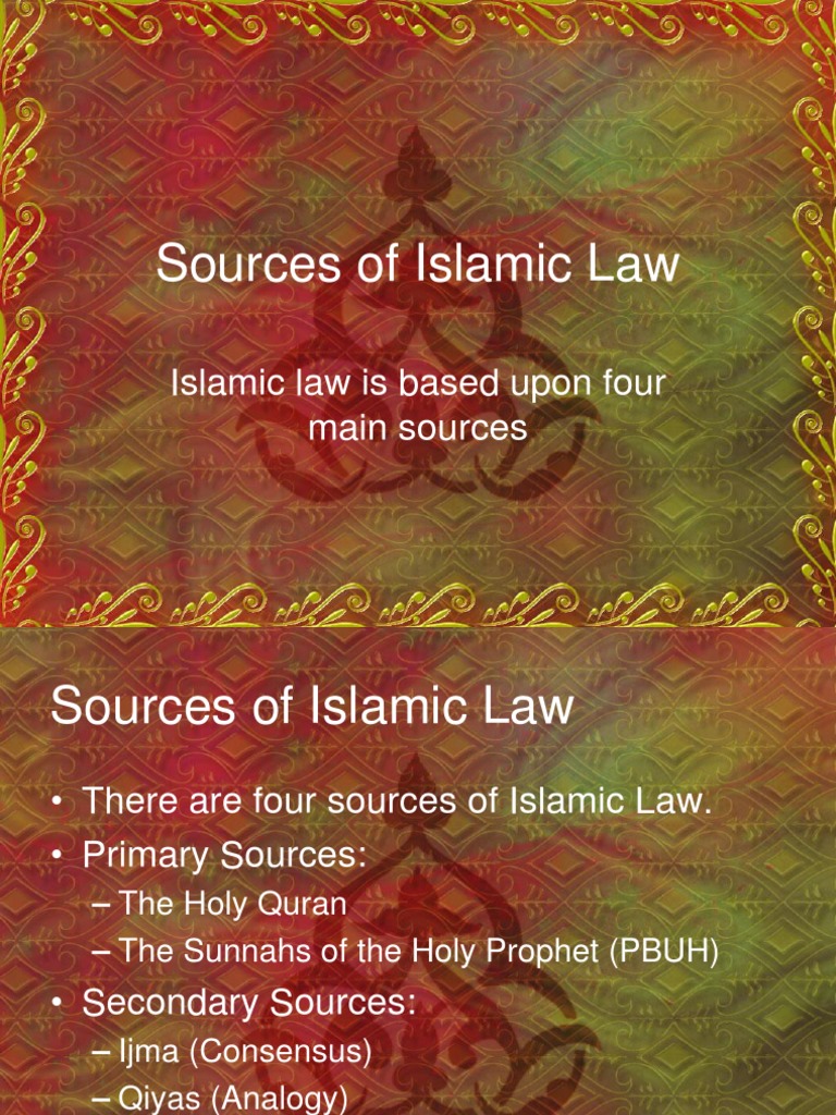 4 Sources Of Islamic Law Prophets And Messengers In Islam Quran