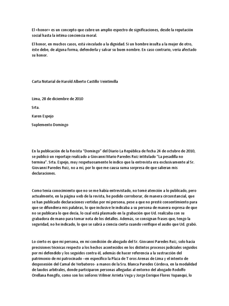 Carta Notarial