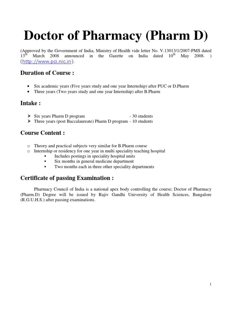 Pharm D | PDF | Self-Improvement