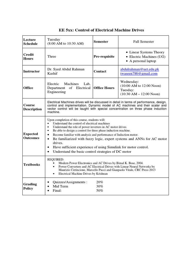 Control of Electrical Machines Drives PDF PDF Power Inverter
