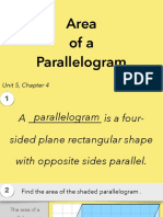 Area Ofa Parallelogram: Unit 5, Chapter 4 Lesson 5.4