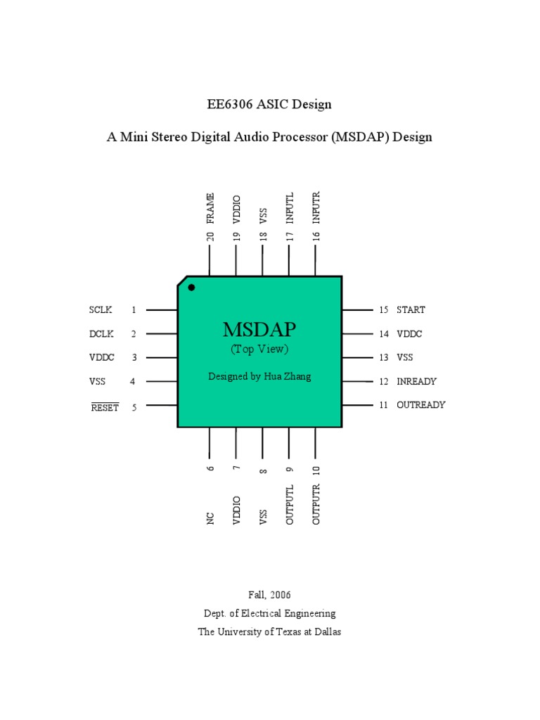 Design and Implementation of a Mini Stereo Digital Audio Processor