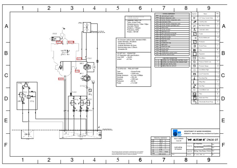 P&ID Lubrication System PDF Pump Valve