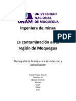 Contaminación Minera en La Región de Moquegua