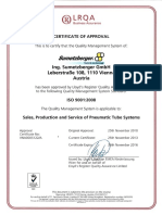Certificate of Approval - ISO 9001-2008