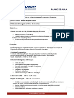 Plano de Aula - Drenagem de Obras Roodviárias