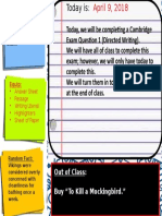 Out of Class: Buy "To Kill A Mockingbird.": Identify The Course Goals and Their Significance To You