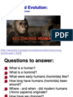 Hominid Evolution:: Becoming Human