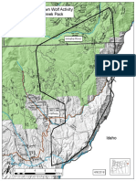 Pine Creek Pack Area of Known Wolf Activity