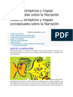 Cuadros y mapas sobre la narración