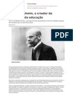 Emile Durkheim o Criador Da Sociologia Da Educacao