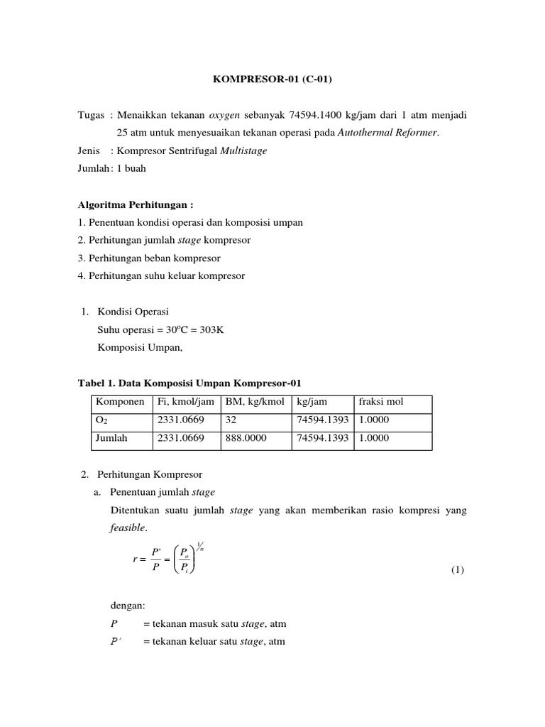 Kompresor Sentrifugal Multistage O2 | PDF | Metode & Bahan Ajar ...