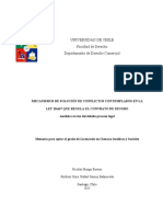 Mecanismos de Solución de Conflictos Contemplados en La Ley 20.667