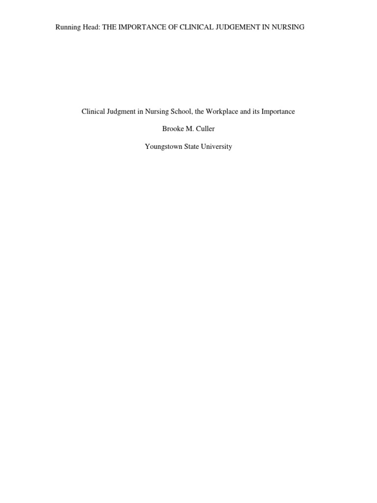 scholarly paper examples nursing