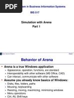 Simulation With Arena: Graduate Program in Business Information Systems BIS 517