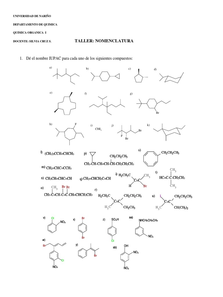 Nomenclatura y Estructuras en Química Orgánica | PDF